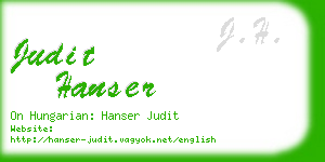 judit hanser business card